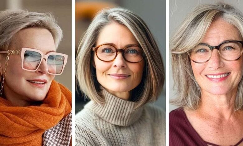 20 Short Haircuts for 50 Year Old Women with Glasses Trendy 2024