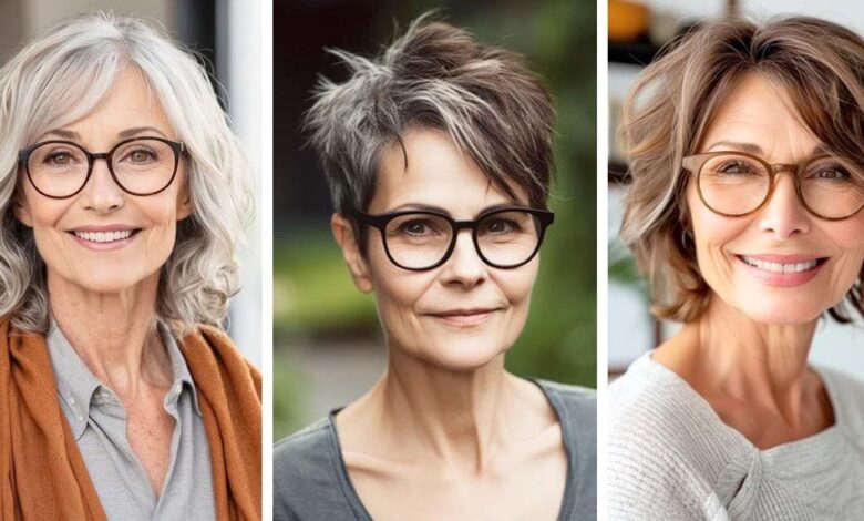 20 Trendy Short Haircuts for 70 Year Old Women Wearing Glasses in 2024