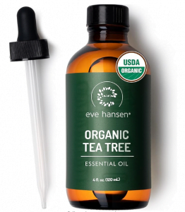 Eve Hansen Organic Tea Tree Oil (4oz) | Melaleuca Alternifolia | Pure Tea Tree Essential Oil for Skin, Scalp, Nails and Aromatherapy