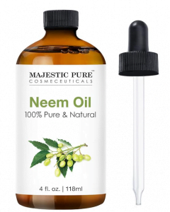 MAJESTIC PURE Neem Essential Oil | 100% Pure and Natural Neem Oil Spray for Plants, Outdoor Plants, Hair Care, Home Diffusers, Skin, Aromatherapy, Massage and Humidifiers