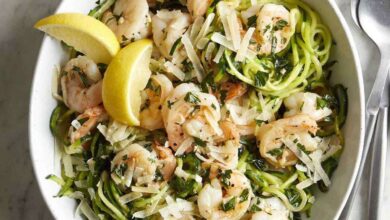 Shrimp Scampi Zoodles: A Mild and Zesty Summer time Dish