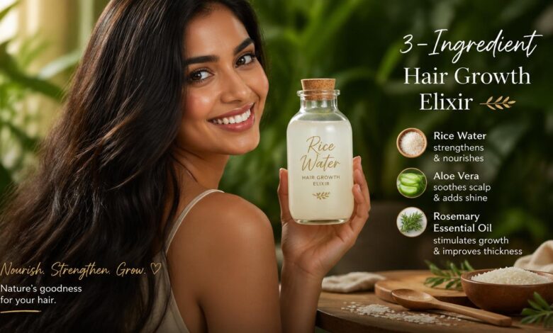 3-Ingredient Rice Water Recipe for 2x Faster Hair Growth