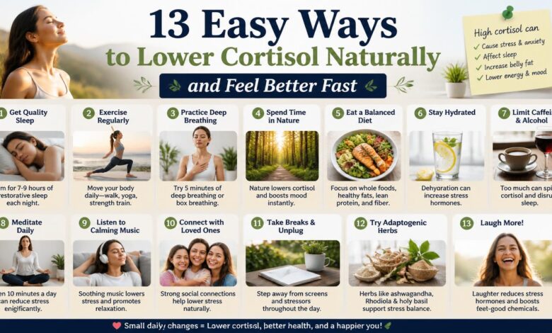 13 Easy Ways to Lower Cortisol Naturally and Feel Better Fast