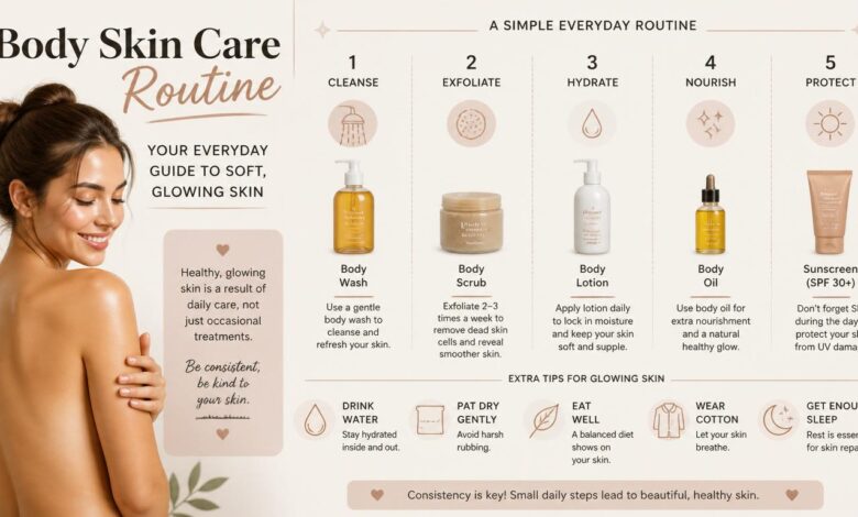 Body skin care routine your everyday GUIDE to soft, glowing skin