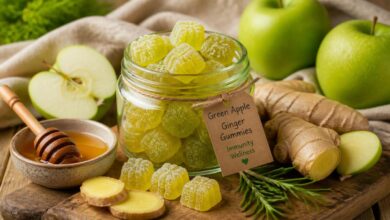 DIY Green Apple Ginger Gummies for Wellness and Immunity
