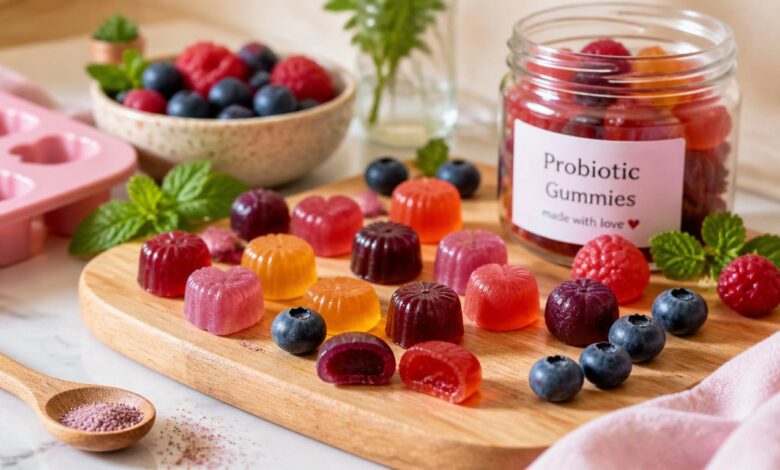 Homemade Probiotic Gummies for Gut Health and Wellness