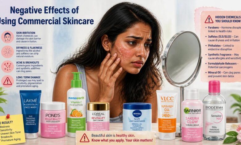 Negative Effects of Using Commercial Skincare